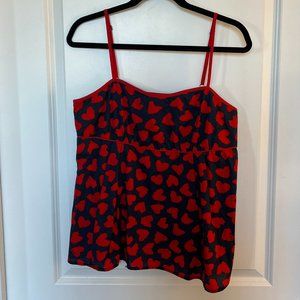 Marc Jacobs Red Hearts Top Size 12